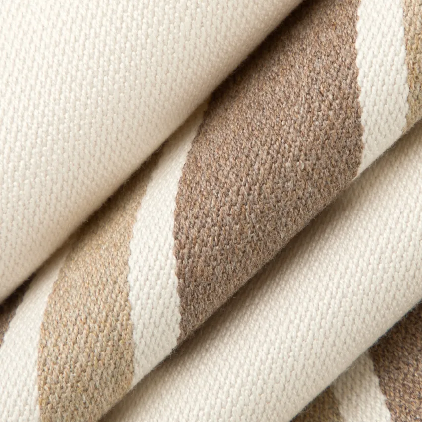 Beckett Cocoa Brown Stripe Woven Patterns Drapery and Upholstery Fabric by the Yard — Upholstery and Drapery Fabric