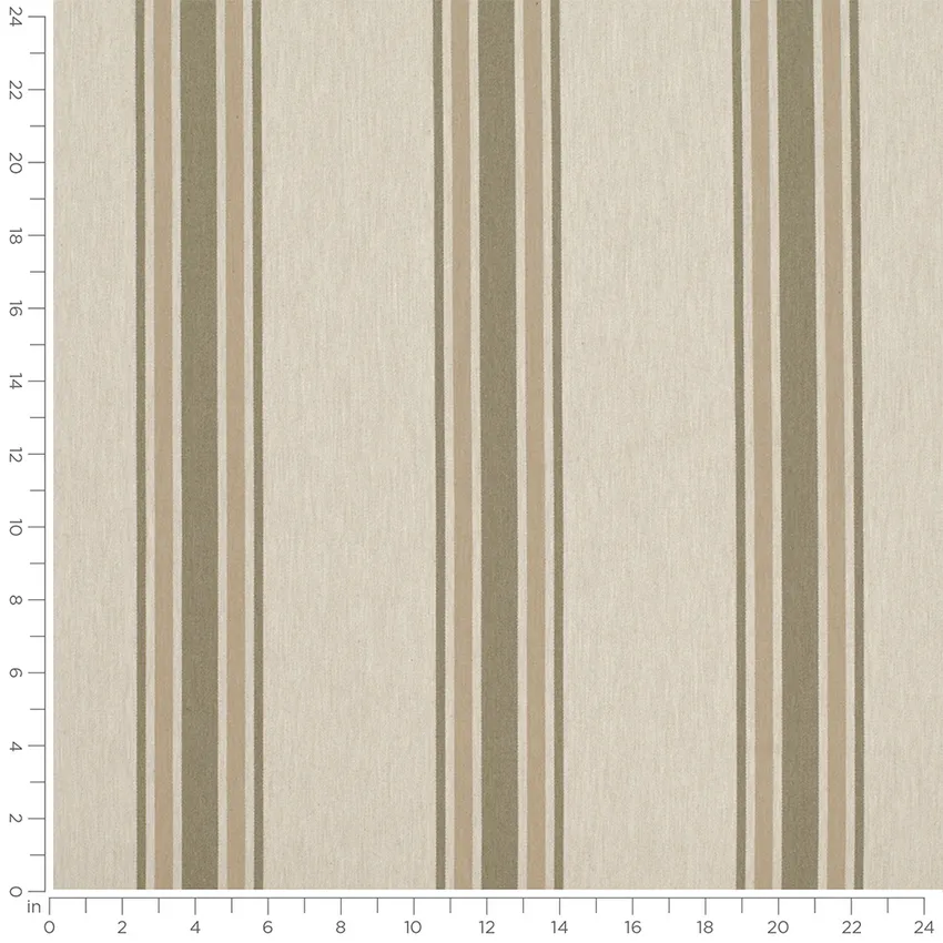 Beckett Sagebrush Green Stripe Woven Patterns Drapery and Upholstery Fabric by the Yard — Scale in inches