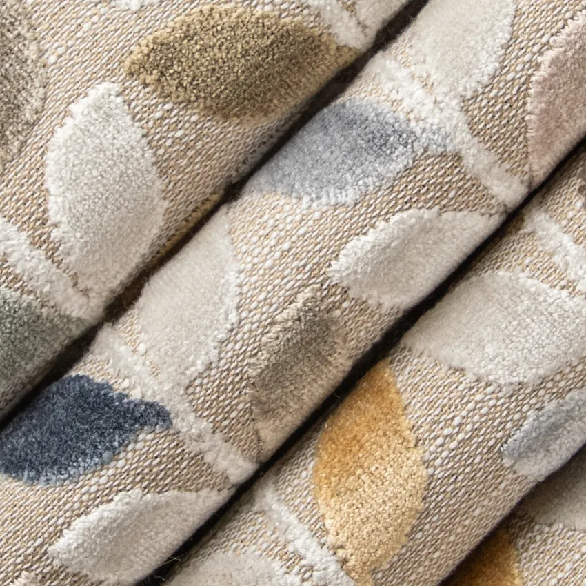 Bentley Marble Neutral Abstract & Geometric Velvet Drapery and Upholstery Fabric by the Yard — Upholstery and Drapery Fabric