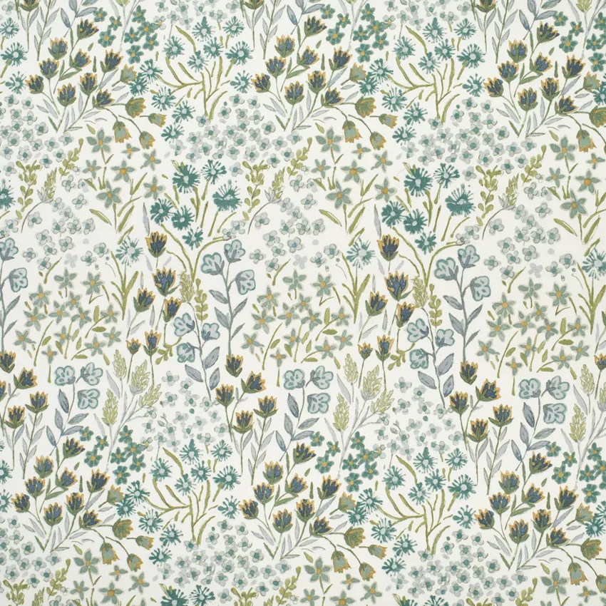 Betty Meadow Green Abstract & Geometric Prints Drapery and Upholstery Fabric by the Yard