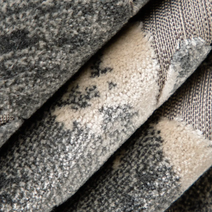 Bianca Nickel Grey & Silver Abstract & Geometric Velvet Upholstery Fabric by the Yard — Upholstery Fabric