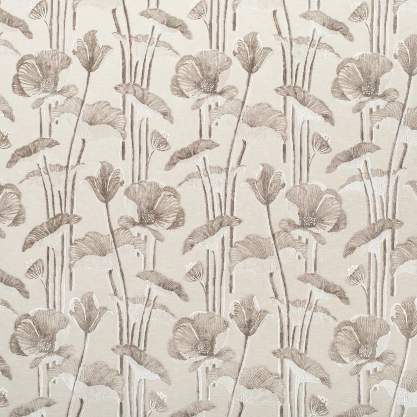 Caroline Nougat Brown and Neutral Abstract & Geometric Velvet Drapery and Upholstery Fabric by the Yard