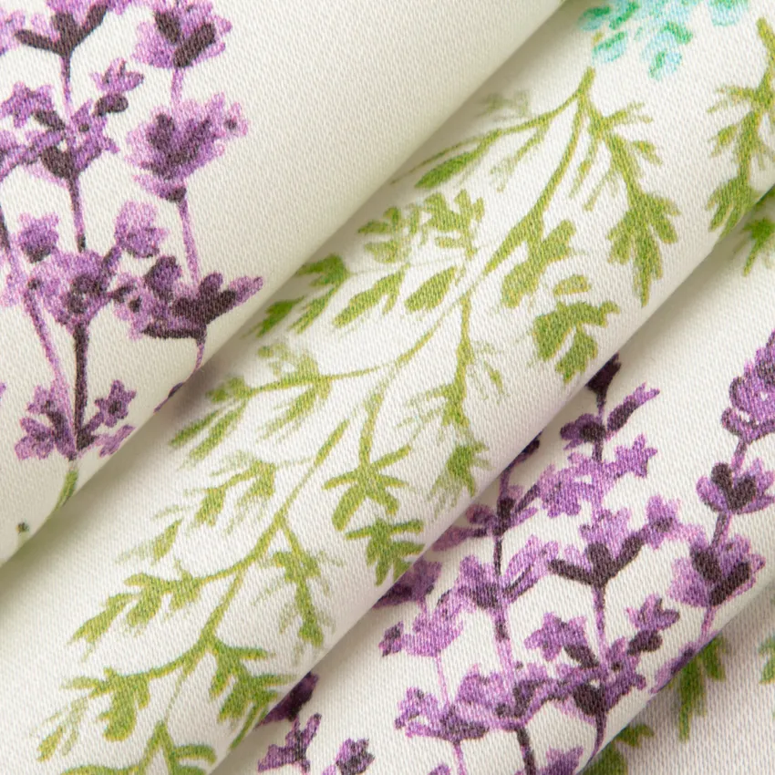 Charlotte Wisteria Purple Floral Prints Drapery and Upholstery Fabric by the Yard — Upholstery and Drapery Fabric