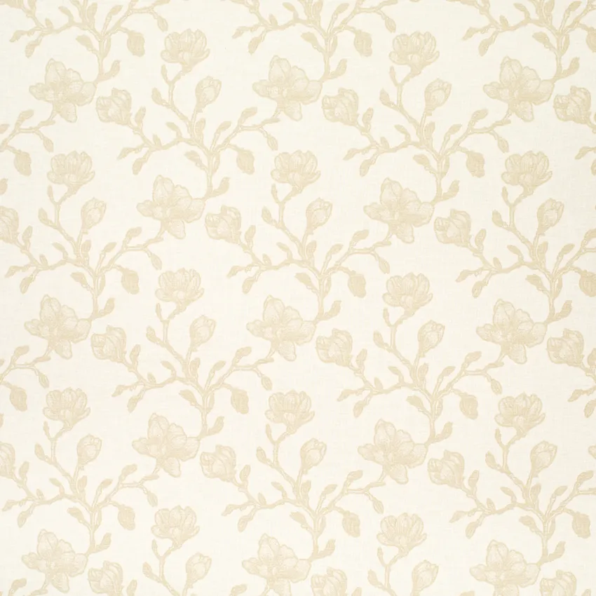 Clara Oatmeal Neutral Floral Woven Patterns Drapery and Upholstery Fabric by the Yard