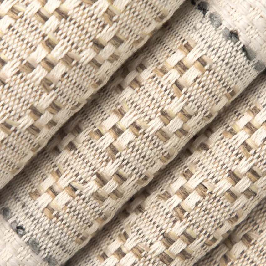 Cleo Peppercorn Grey & Silver Stripe Woven Patterns Upholstery Fabric by the Yard — Upholstery Fabric