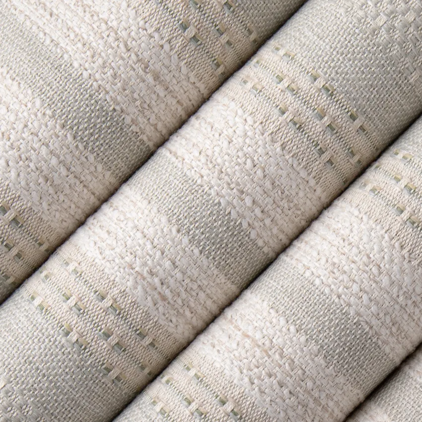 Cleo Seaglass Aqua & Teal Stripe Woven Patterns Upholstery Fabric by the Yard — Upholstery Fabric