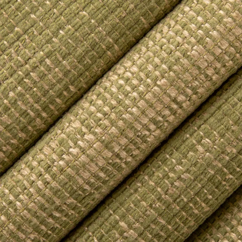 Cooper Bay Leaf Green Abstract & Geometric Linen & Linen Looks Upholstery Fabric by the Yard — Upholstery Fabric