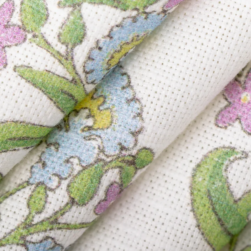 Cora Lime Green and Pink Floral Prints Drapery and Upholstery Fabric by the Yard — Upholstery and Drapery Fabric