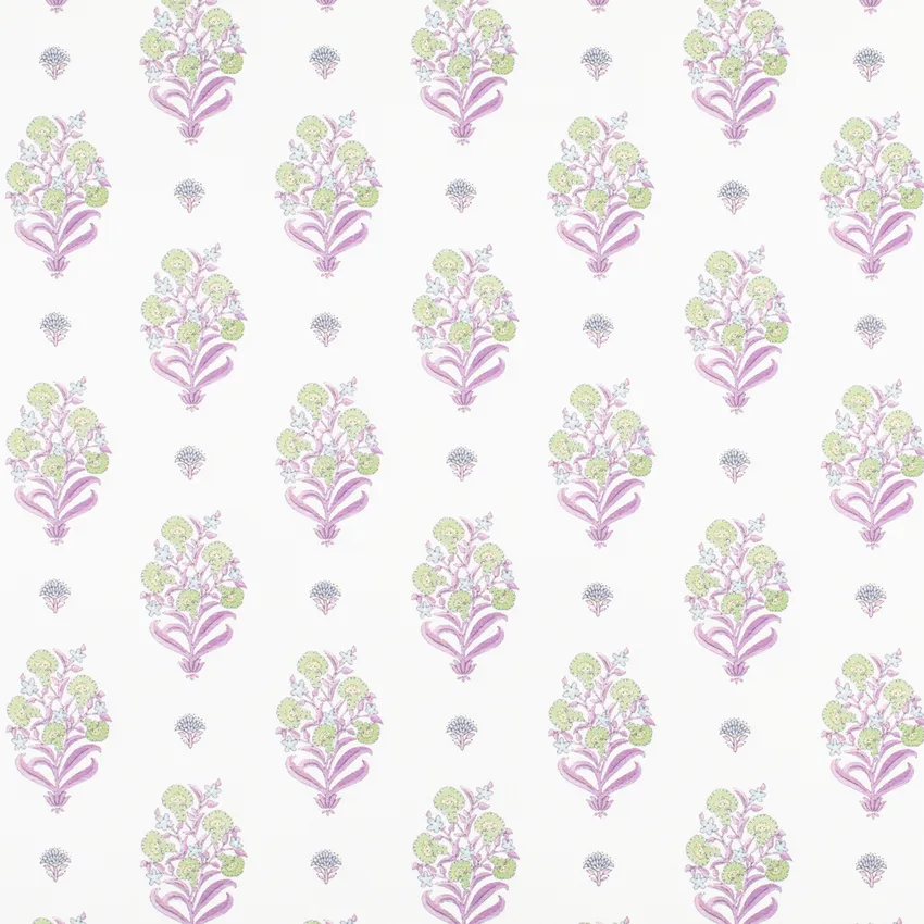 Cora Amethyst Purple Floral Prints Drapery and Upholstery Fabric by the Yard