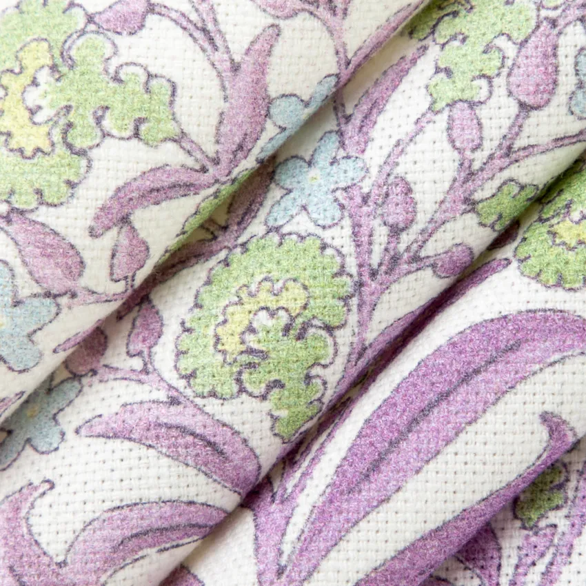 Cora Amethyst Purple Floral Prints Drapery and Upholstery Fabric by the Yard — Upholstery and Drapery Fabric