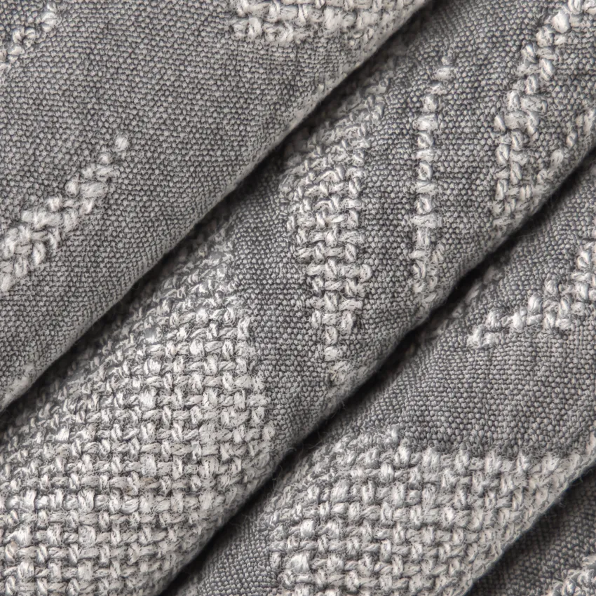 Cordelia Pewter Grey & Silver Abstract & Geometric Linen & Linen Looks Drapery and Upholstery Fabric by the Yard — Upholstery and Drapery Fabric
