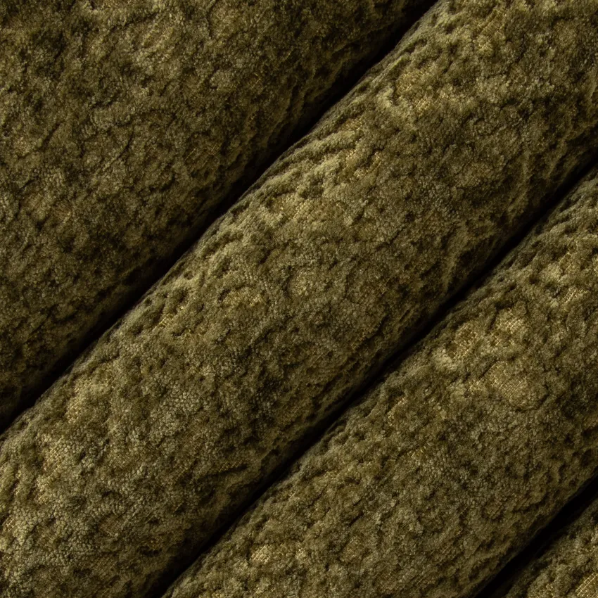 Cumberland Chive Green Abstract & Geometric Velvet Upholstery Fabric by the Yard — Upholstery Fabric