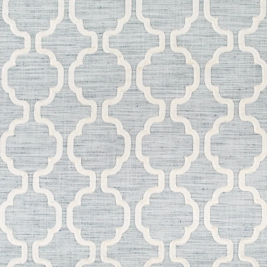 Darcy Sky Blue Abstract & Geometric Embroidery Drapery and Upholstery Fabric by the Yard