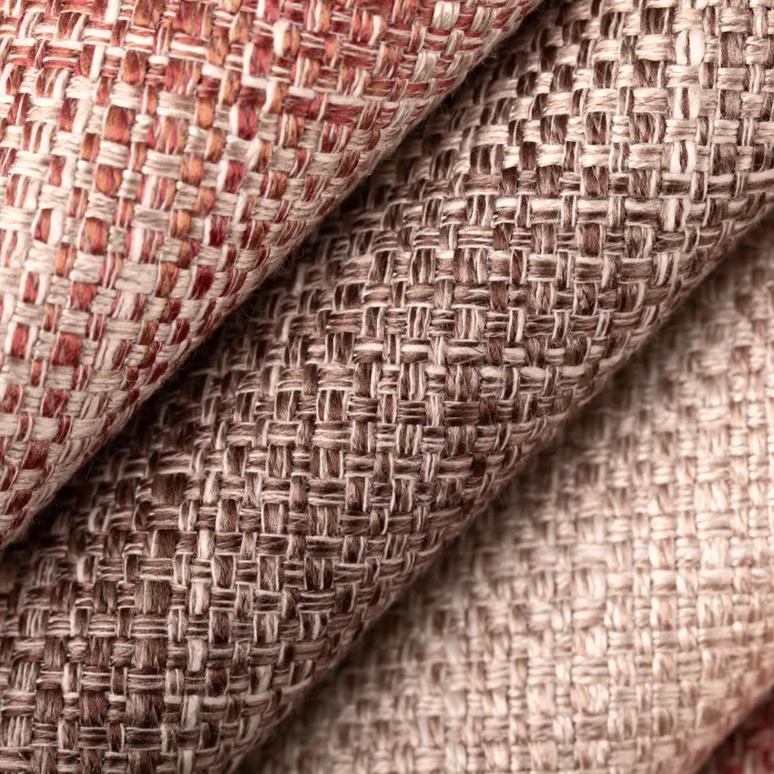 Declan Cardinal Red & Burgundy Abstract & Geometric Linen & Linen Looks Drapery and Upholstery Fabric by the Yard — Upholstery and Drapery Fabric