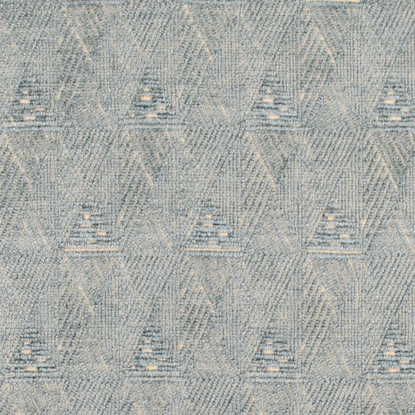 Denali Cerulean Aqua & Teal Abstract & Geometric Chenille Drapery and Upholstery Fabric by the Yard