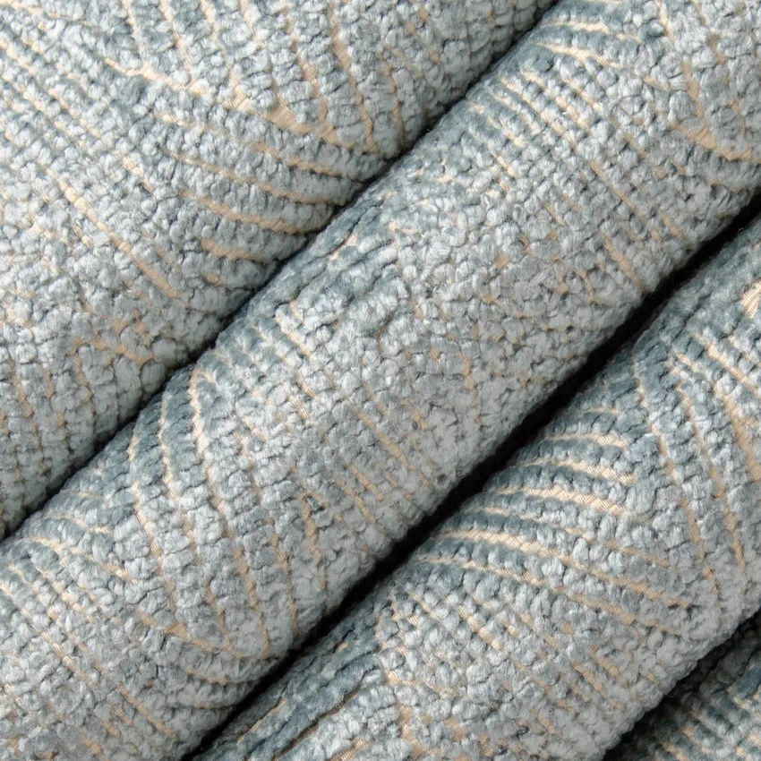 Denali Cerulean Aqua & Teal Abstract & Geometric Chenille Drapery and Upholstery Fabric by the Yard — Upholstery and Drapery Fabric
