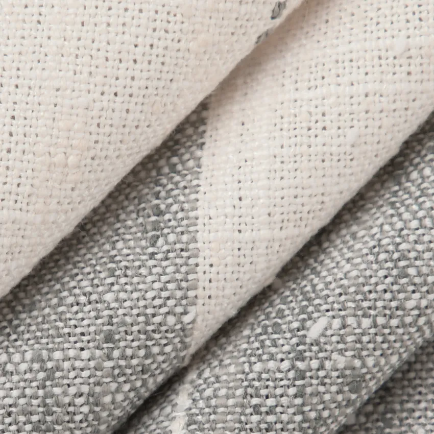 Donovan Gravel Grey & Silver Stripe Linen & Linen Looks Drapery and Upholstery Fabric by the Yard — Upholstery and Drapery Fabric