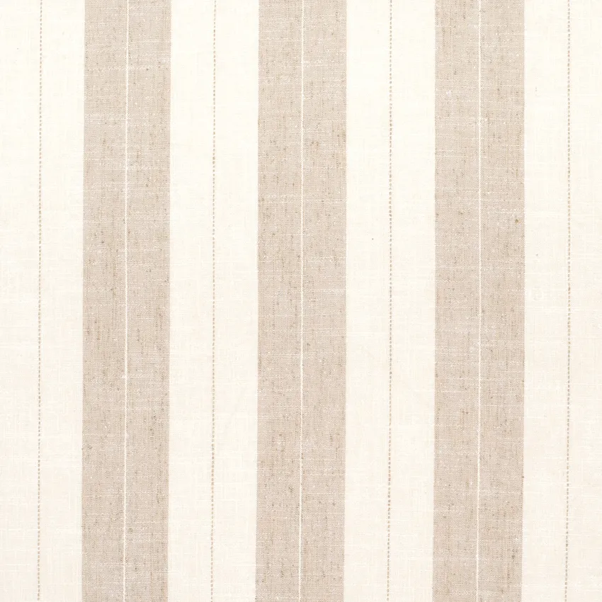 Donovan Flax Neutral Stripe Linen & Linen Looks Drapery and Upholstery Fabric by the Yard