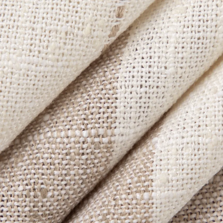 Donovan Flax Neutral Stripe Linen & Linen Looks Drapery and Upholstery Fabric by the Yard — Upholstery and Drapery Fabric