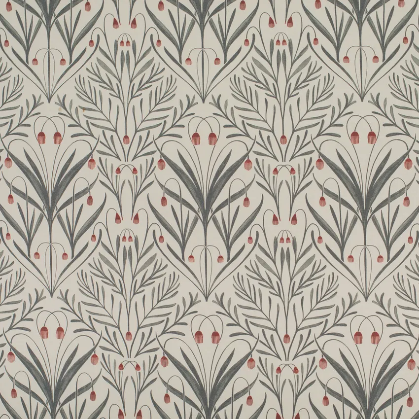 Eleanor Charcoal Black and Grey & Silver Abstract & Geometric Prints Drapery and Upholstery Fabric by the Yard