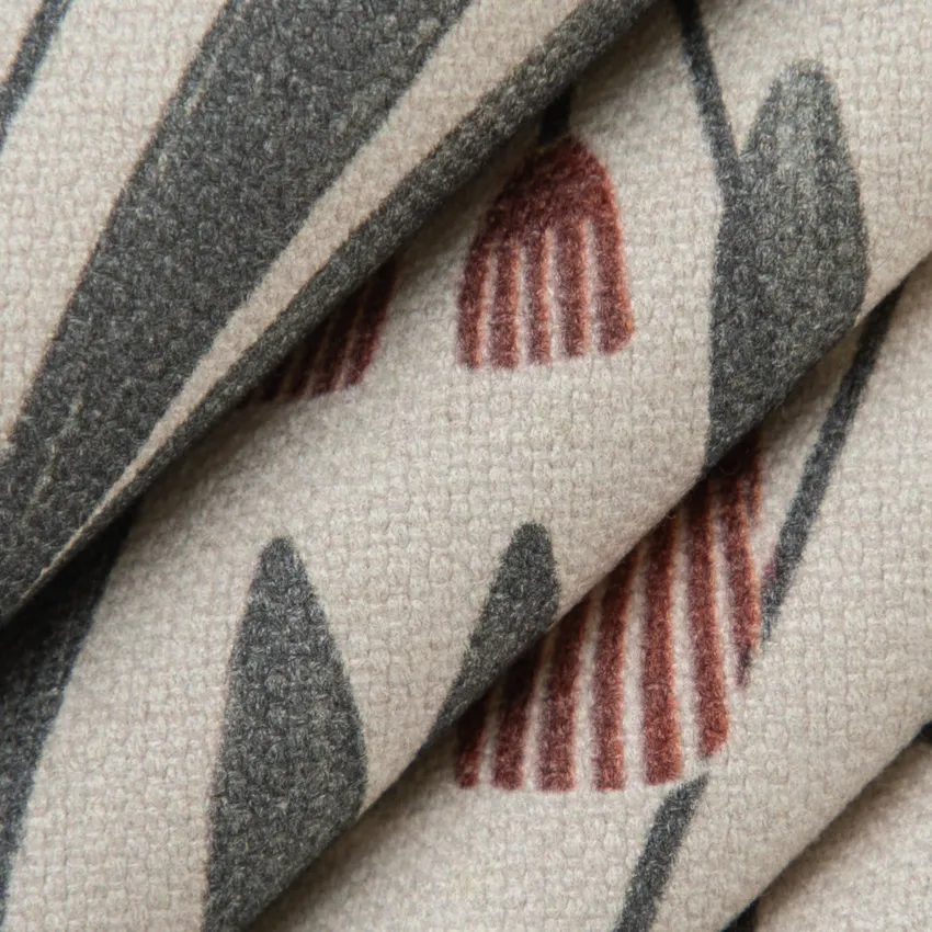 Eleanor Charcoal Black and Grey & Silver Abstract & Geometric Prints Drapery and Upholstery Fabric by the Yard — Upholstery and Drapery Fabric