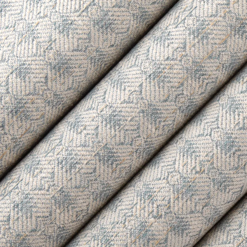 Elizabeth Breeze Blue Abstract & Geometric Woven Patterns Drapery and Upholstery Fabric by the Yard — Upholstery and Drapery Fabric