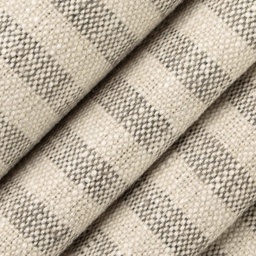 anders Flannel Grey & Silver Stripe Woven Patterns Upholstery Fabric by the Yard — Upholstery Fabric