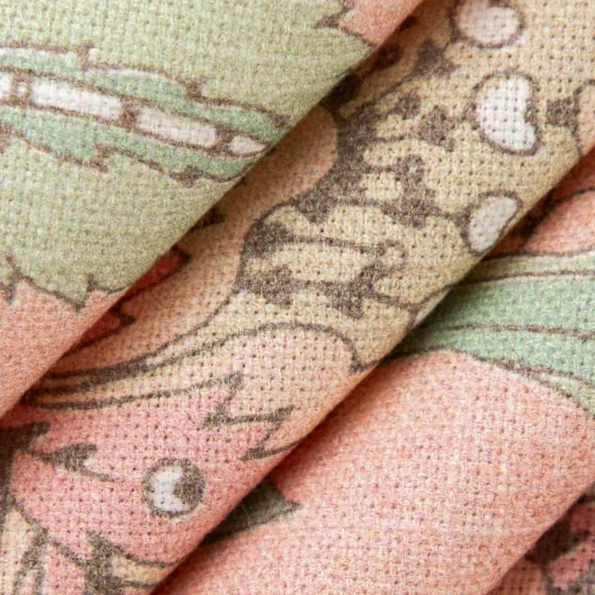 Evelyn Petal Coral & Peach and Pink Floral Prints Drapery and Upholstery Fabric by the Yard — Upholstery and Drapery Fabric