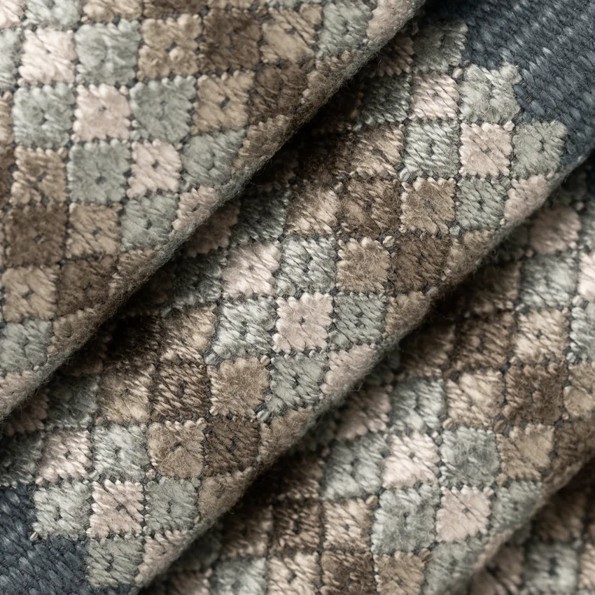 Everett Dresden Blue Stripe Embroidery Upholstery Fabric by the Yard — Upholstery Fabric