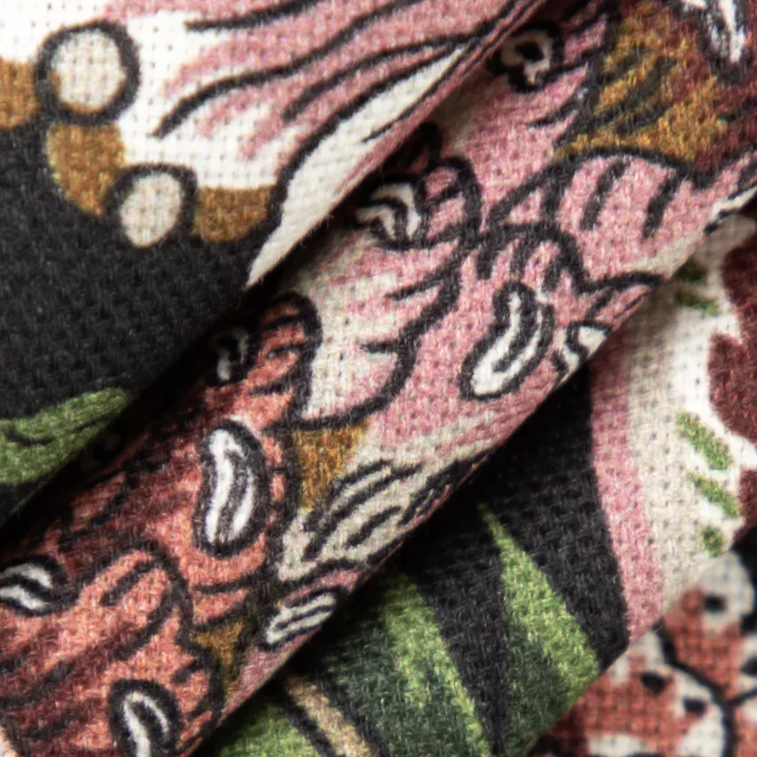 Everly Noir Black and Pink Floral Prints Drapery and Upholstery Fabric by the Yard — Upholstery and Drapery Fabric