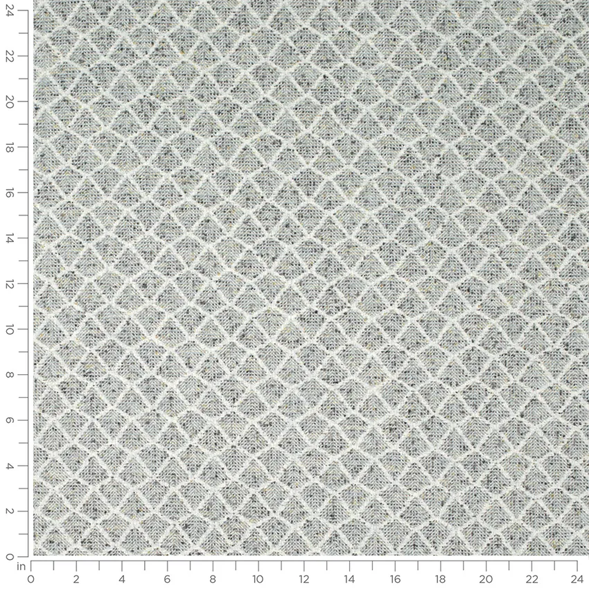 Fairbanks Moondust Grey & Silver Abstract & Geometric Woven Patterns Upholstery Fabric by the Yard — Scale in inches