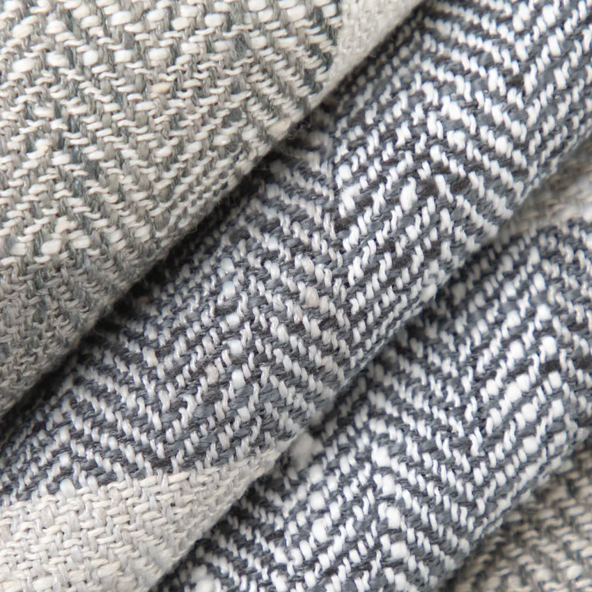 Fairfield Gunmetal Grey & Silver Plaid Woven Patterns Drapery and Upholstery Fabric by the Yard — Upholstery and Drapery Fabric