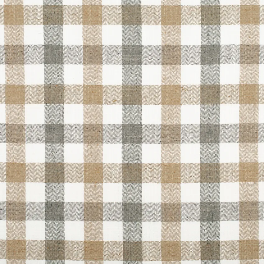 Fairfield Brindle Brown and Grey & Silver Plaid Woven Patterns Drapery and Upholstery Fabric by the Yard