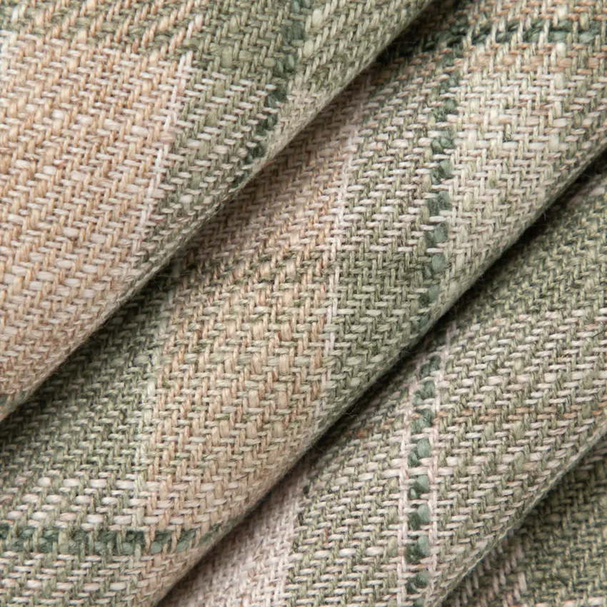 Felicia Fern Green Plaid Linen & Linen Looks Drapery and Upholstery Fabric by the Yard — Upholstery and Drapery Fabric