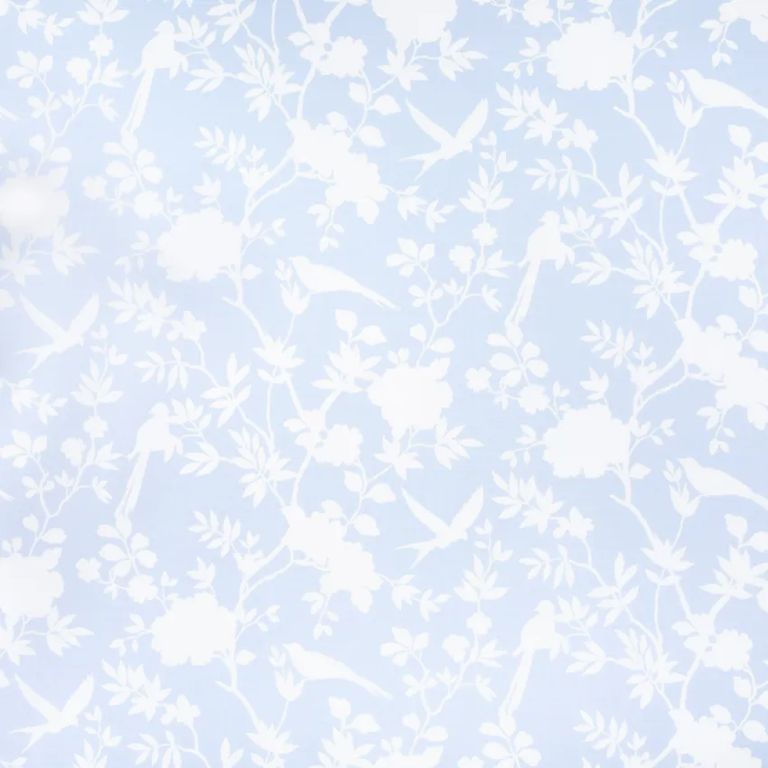 Felicity Cornflower Blue Floral Prints Drapery and Upholstery Fabric by the Yard