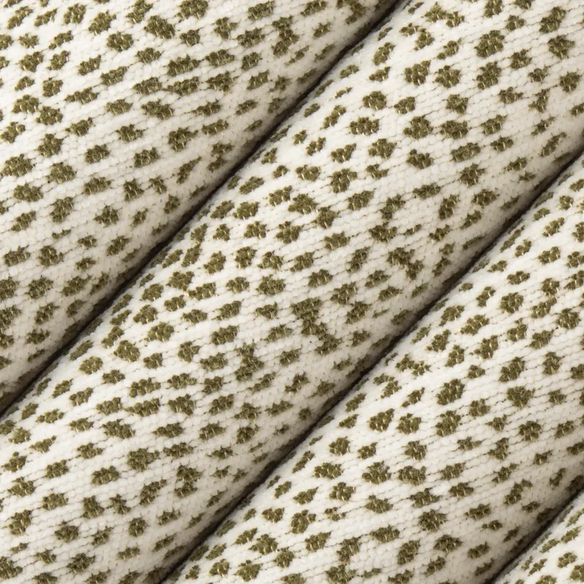 Felix Olive Green Abstract & Geometric Chenille Upholstery Fabric by the Yard — Upholstery Fabric