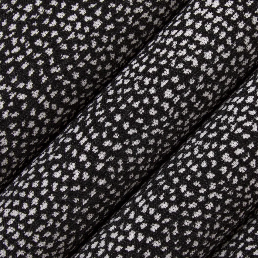 Felix Dalmatian Black Abstract & Geometric Chenille Upholstery Fabric by the Yard — Upholstery Fabric