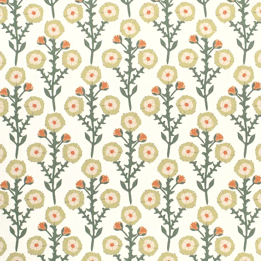 Fiona Prairie Green Abstract & Geometric Linen & Linen Looks Drapery and Upholstery Fabric by the Yard