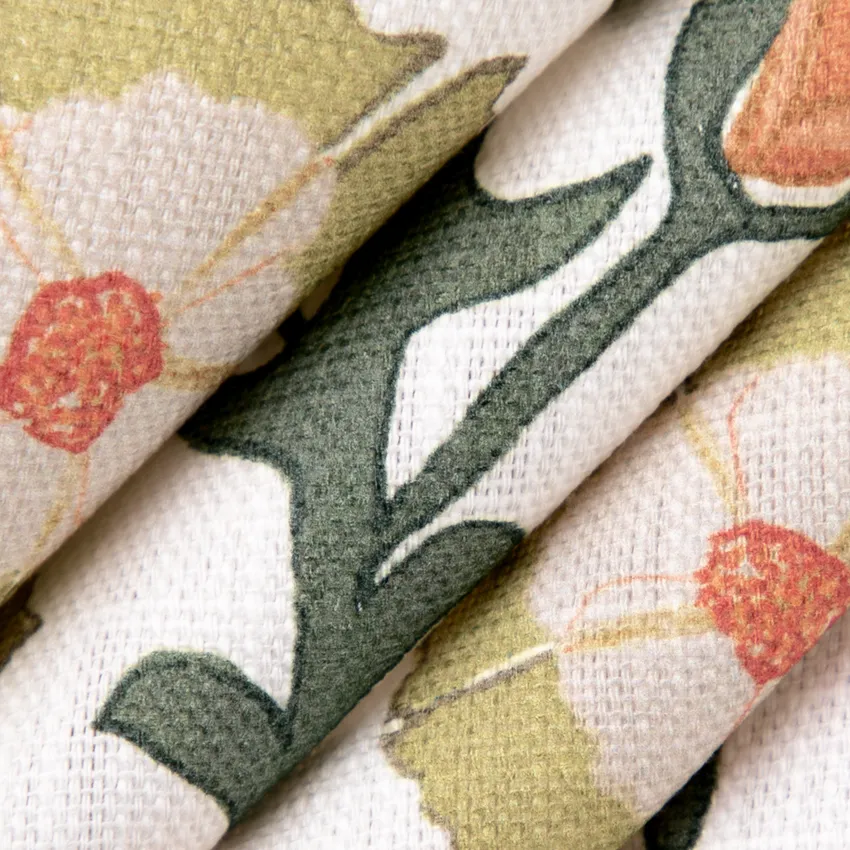 Fiona Prairie Green Abstract & Geometric Linen & Linen Looks Drapery and Upholstery Fabric by the Yard — Upholstery and Drapery Fabric
