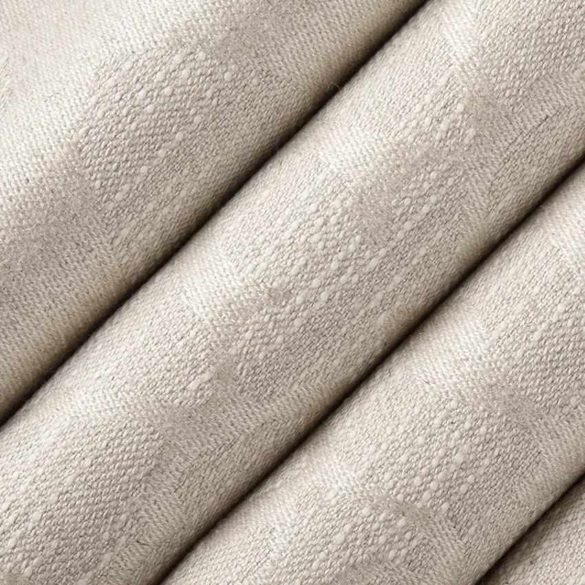 Francis Greige Neutral Damask Linen & Linen Looks Drapery and Upholstery Fabric by the Yard — Upholstery and Drapery Fabric