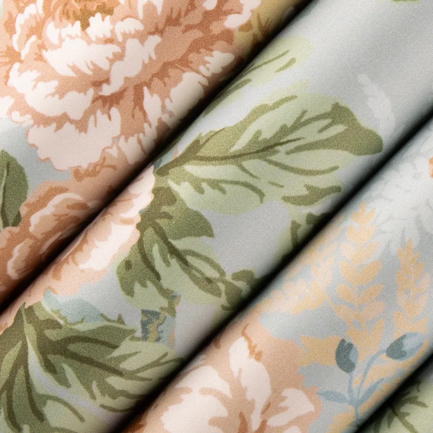 Genevieve French Blue Floral Prints Drapery and Upholstery Fabric by the Yard — Upholstery and Drapery Fabric