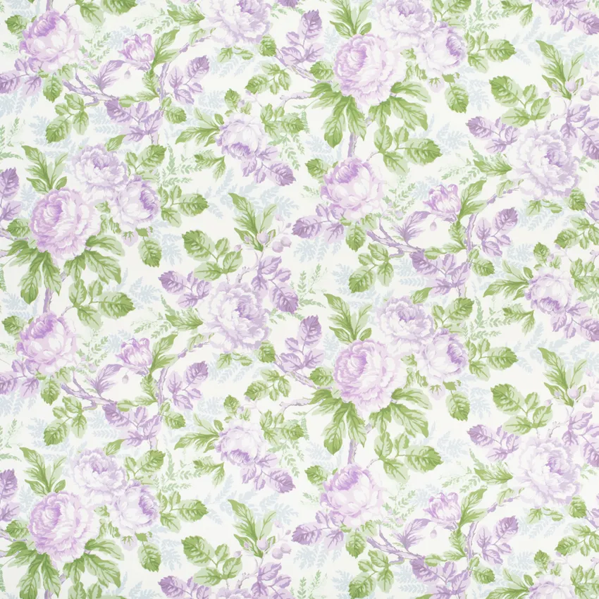 Genevieve Lilac Purple Floral Prints Drapery and Upholstery Fabric by the Yard