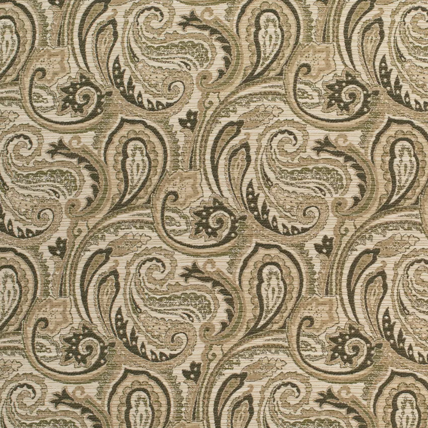 Georgette Garden Green Paisley Woven Patterns Upholstery Fabric by the Yard