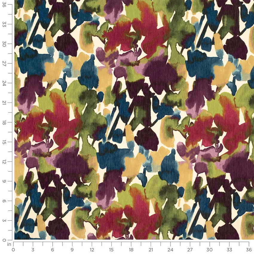 Georgia Orchid Pink and Purple Abstract & Geometric Prints Upholstery Fabric by the Yard — Scale in inches