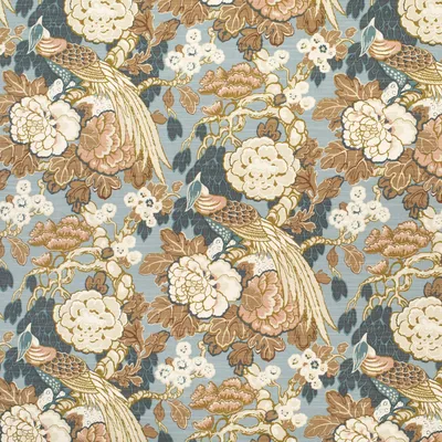 KP094 Gloria Cornflower Drapery and Upholstery Fabric by the yard