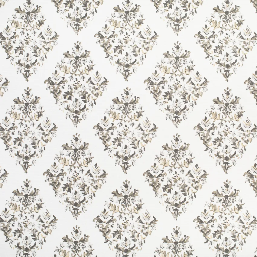 Hartley Pebble Grey & Silver Abstract & Geometric Prints Drapery and Upholstery Fabric by the Yard
