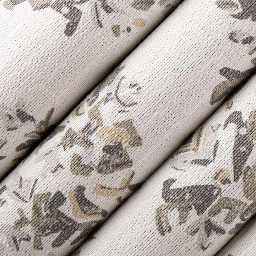 Hartley Pebble Grey & Silver Abstract & Geometric Prints Drapery and Upholstery Fabric by the Yard — Upholstery and Drapery Fabric