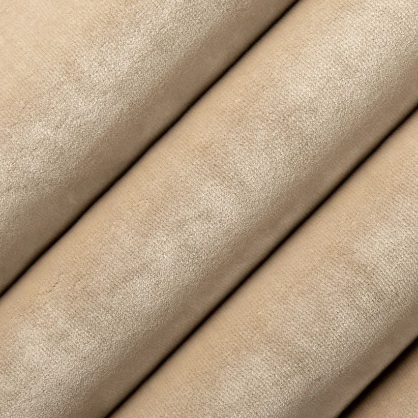 Hawkins Sandalwood Neutral Plain & Solid Velvet Upholstery Fabric by the Yard — Upholstery Fabric