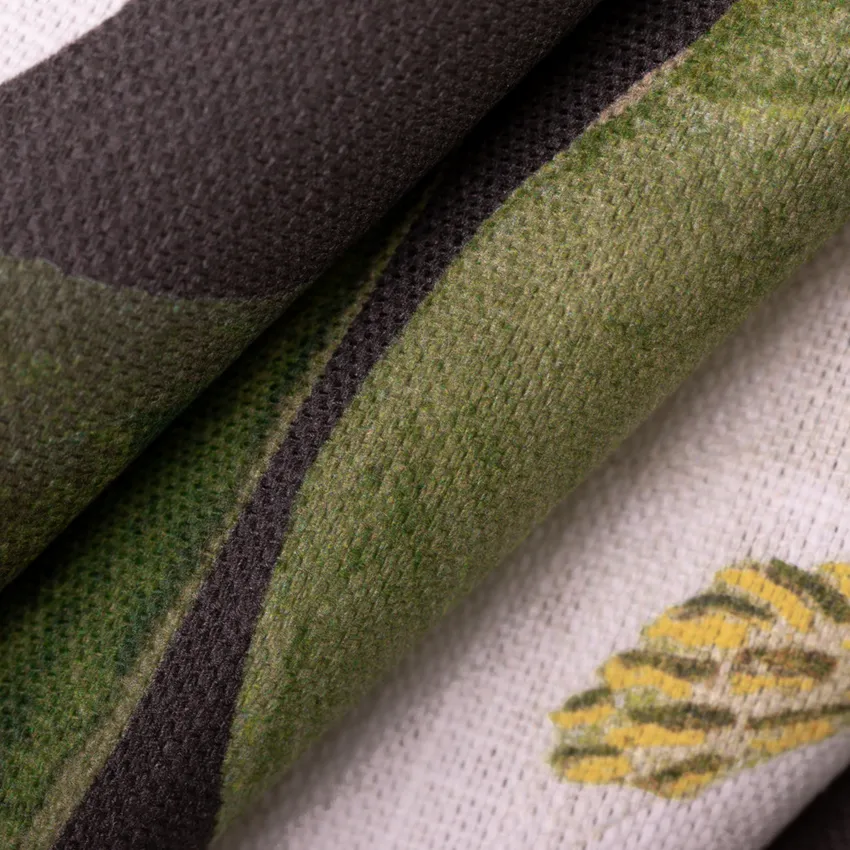 Jeanette Blackbird Black Floral Linen & Linen Looks Drapery and Upholstery Fabric by the Yard — Upholstery and Drapery Fabric