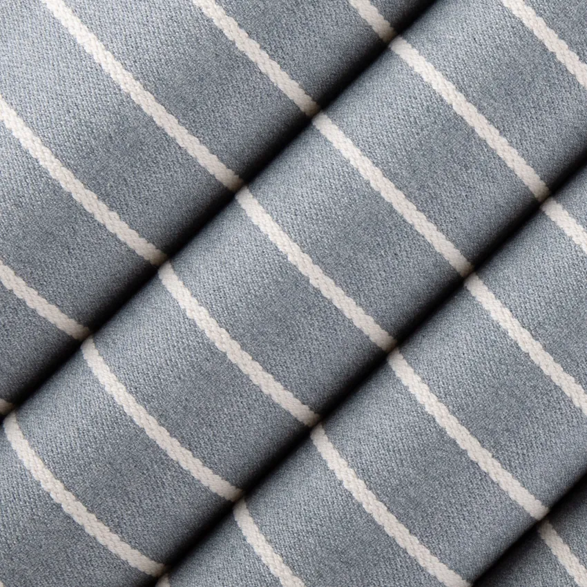 Lawrence Nautical Blue Stripe Woven Patterns Drapery and Upholstery Fabric by the Yard — Upholstery and Drapery Fabric